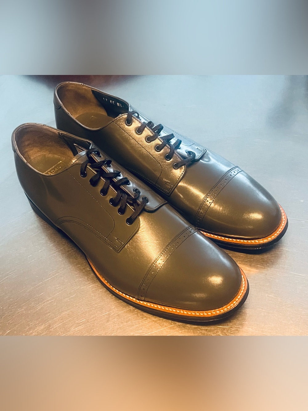 Stacy Adams Madison Cap-Toe Oxford Dress shoes Gray 12 EE wide